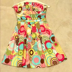 Mieko Mellucci Colorful Strapless Dress
